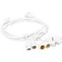 Amazon Basics 24-Foot Commercial Grade Outdoor String Lights with 8 S14 Edison Style 1-Watt LED Bulbs - Soft White & White Cord