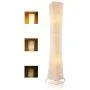 LEONC Design 65 Creative LED Floor Lamp, Softlighting Minimalist Modern Contemporary with Fabric Shade & 2 Bulbs Floor Lamps for Living Room Bedroom Warm Atmosphere(Tyvek Dupont 10 x 10 x 65 inch)