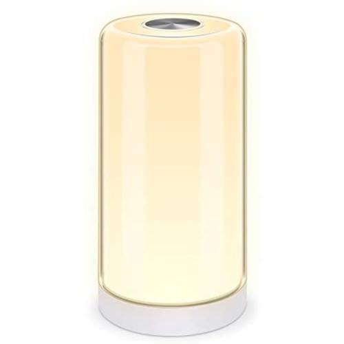 Table Lamp, Touch Sensor Bedside Lamp with Dimmable 2800K-6500K Warm White Light & RGB Color Changing, Modern LED Desk Lamp for Living Room, Bedroom, Office