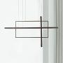 Leniure Black Square Cube LED Light Pendant Lamp Chandelier Lighting Fixture 34'' Wide 16'' Deep 20'' High, Warm White 3000K