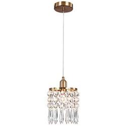 Linour Pendant Light Fixtures Crystal Chandelier Modern Ceiling Light Chrome Finish Crystal Pendant lamp for Living Room Bedroom Restaurant Porch, Copper