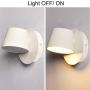 Modern Wall Sconce 6W Warm White 2800K, Adjustable Electric Art Deco Lighting 350 Degrees Rotatable, LED Indoor Light Fixture, Decorative Interior Nordic Lamps for Bedroom Living Room Office