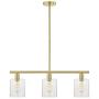 LeeZM Rustic Industrial Chandeliers Modern 3-Light Glass Shades Pendant Lighting Vintage Farmhouse Adjustable Wire Ceiling Light Hanging Lamp for Dining Rooms Bedrooms Living Room Kitchen Island Gold