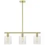 LeeZM Rustic Industrial Chandeliers Modern 3-Light Glass Shades Pendant Lighting Vintage Farmhouse Adjustable Wire Ceiling Light Hanging Lamp for Dining Rooms Bedrooms Living Room Kitchen Island Gold