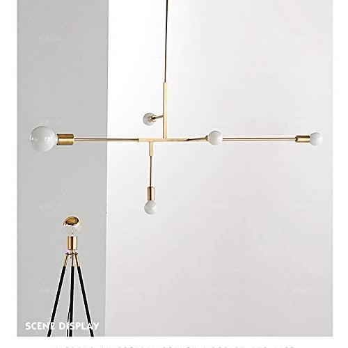 LYNICESHOP Sputnik Chandelier, Geometric Line Chandelier, Modern Minimalist Golden Creative Lamps, for Dining/Living Room Bedroom Study Art Pendant Lamp (5 Light/Gold)