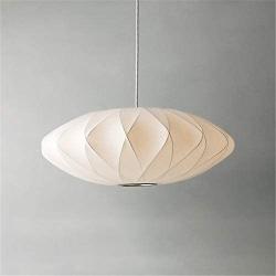 RUNNUP North Europe Designer Fabric Saucer Pendant Light Creatiion Postmodernism Ceiling Fixtures Hanging Lighting Lamp for Coffee Shop Teahouse Dining Room, 15.75