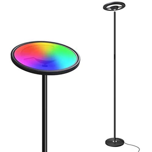 Lifeholder Floor Lamp,Smart WiFi Dimmable Floor Lamp with Touch&APP&Voice Control,LED Floor Lamp Compatible with Alexa Echo&Google Home,RGBW Standing Lamps for Bedroom,Living Room,Office