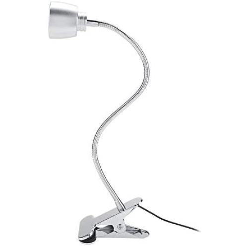 CHICIRIS 5W LED Table Lamp, USB Charging Eye Protection LED Desk Lamp, Flexible & Rotation Design Clip-on Work Lamp Reading Lamp for Bedside, Bedroom, Living Room, Study, School(Warm Light)