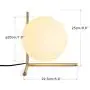 BOKT Mid Century Modern Brass Table Lamp Home Decor Glass Ball and ANG Metal Table Lamp Reading Lamp for Office, Bedroom, Living Room (A Style) BOKT Mid Century Modern Brass Table Lamp Home Decor Glass Ball and ANG Metal Table Lamp Reading Lamp for Office, Bedroom, Living Room (A Style)