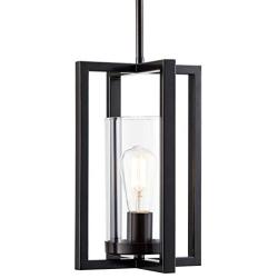 Verona Industrial Pendant Light | Dark Bronze Hanging Light Fixture with LED Bulb LL-P13-6DB-LED