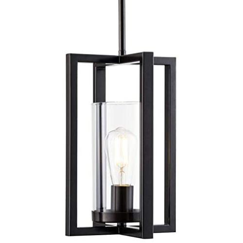 Verona Industrial Pendant Light | Dark Bronze Hanging Light Fixture with LED Bulb LL-P13-6DB-LED