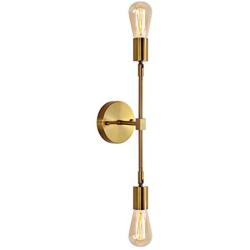 JHLBYL Bathroom Vanity Light 2-Light Wall Sconce Brushed Gold Bronze Classic Mid Century Wall Lamp Wall Light for Bathroom Modern Dining Room Living Room