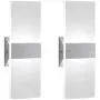 Modern Wall Sconce 12W, Set of 2 LED Wall Lamp Cool White, Acrylic Material Hardwired Wall Mounted Wall Lights