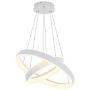 Pendant Light,ROYAL PEARL Modern Chandelier Flush Mount Led Pendant Lamp for Living Room Bedroom Office 2 Rings