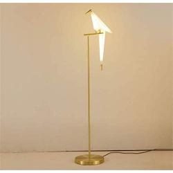 Modern 72inch Floor Lamp Paper Crane Bird Standing Light PVC Lampshade Metal Base Accent Lamps for Bedside Living Dining Study Room Loft