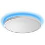 TALOYA LED Flush Mount Ceiling Light with Backlight 12 Inch 24W Surface Mount Light Fixture Ice Blue for Girl Boy Party Bedroom Living Room