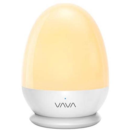 VAVA Home VA-CL006 Night Lights for Kids with Stable Charging Pad, ABS+PC Bedside Lamp for Breastfeeding, Touch Control&Timer Setting, White