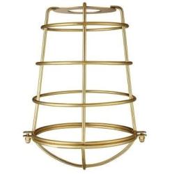 Dysmio Metal Bulb Guard Lamp Cage, Wire lamp Shade, 2-1/4-Inch Fitter Polished Brass Industrial Cage,for Pendant Light, Lamp Holder, Ceiling Fan Light Bulb Covers Vintage Style Industrial Grade