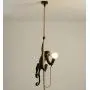 CHABEI Loft Vintage Resin Hemp Rope Monkey Pendant Light Fixture Chandelier Industrial Retro E26 Edison Ceiling Pendant Lamp for Dining Living Room Bedroom Bar Cafe (Black) CHABEI Loft Vintage Resin Hemp Rope Monkey Pendant Light Fixture Chandelier Industrial Retro E26 Edison Ceiling Pendant Lamp for Dining Living Room Bedroom Bar Cafe (Black)