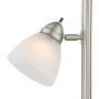 Ellery Modern Torchiere Floor Lamp 3-Light Brushed Steel Frosted White Glass Shades for Living Room Reading Bedroom Office - 360 Lighting