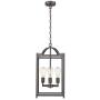 Emliviar 4 Light Foyer Chandelier, Lantern Pendant Light Hanging Light Fixture, Oil Rubbed Bronze Finish, P3038-4