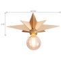 VILUXY Flush Mount Ceiling Light, Brass Star Light Fixtures Ceiling for Hallway, Entryway, Study Room, Bedroom