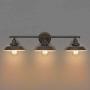 KingSo Bathroom Vanity Light 3 Light Wall Sconce Fixture Industrial Indoor Wall Mount Lamp Shade for Bathroom Kitchen Living Room Workshop Cafe