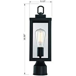 WISBEAM Outdoor Post Light, Pole Lantern, E26 Base 100W Max, Aluminum Housing Plus Glass, Wet Location Rated, ETL Qualified, Bulbs not Included