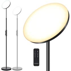 Arzerlize Floor Lamp, 30W 2500 lumens Height Adjustable LED Modern Torchiere Stepless Dimmable Multi Color Temperatures Super Bright Floor Lamps for Living Room Bedroom Office with Remote Control