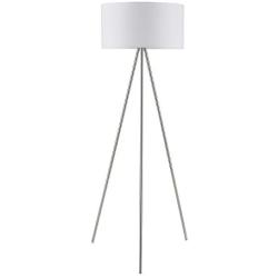 Ambiore Braga Tripod Floor Lamp - 61 inch Morden for Living Room Office - White Painting Tripod with TC Fabric Shade