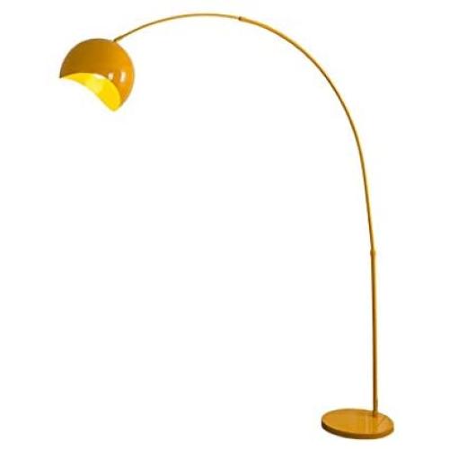 HGDD Modern Arc Floor Lamp Living Room Yellow Tall Reading Fishing Lamp Adjustable Floor Standing Vertical Lamp Chandeliers (Color : Yellow, Size : 7W LED Bulb)