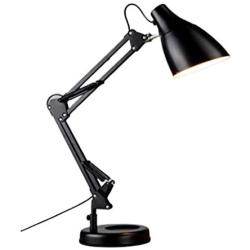 Book Lights Swing Arm LED Desk Lamp Iron Art Table Lamp Adjustable Reading Lights for Living Room Bedroom Study Office Bedside Nightstand Lamp Reading Light (Color : Black)