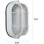 NOMA Outdoor Bulkhead Light | Marine Style Light | Waterproof Outdoor Wall Lantern | White Oval Shaped Light with Bevelled Glass Panels