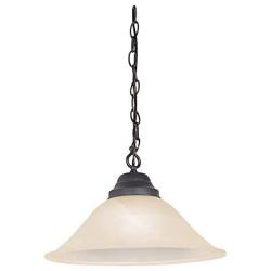 Design House 517664 Millbridge Traditional 1 Indoor Hanging Swag Light with Alabaster Glass Shade for Living Dining Room Bar Area, Oil Rubbed Bronze