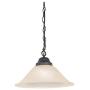 Design House 517664 Millbridge Traditional 1 Indoor Hanging Swag Light with Alabaster Glass Shade for Living Dining Room Bar Area, Oil Rubbed Bronze