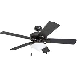 Honeywell Belmar Outdoor LED Ceiling Fan with LED Light, Waterproof, Damp-Rated, 52'' Dark Bronze