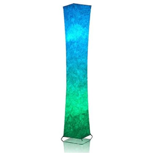 65'' Soft Light LED Floor Lamp,LEONC RGB Color Changing Tyvek Fabric Shade Modern Floor Lamp with Fabric Shade & 2 Smart LED Bulbs for Livingroom Bedroom Warm Atmosphere Tyvek Dupont 10 x 10 x 65 inch…