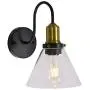 Lucidce Sconces Wall Lighting Industrial Vintage Bathroom Lighting Fixtures Over Mirror 1 Light Matt Black and Brushed Brass Rustic Single Wall Lamp for Dining Room Bedroom
