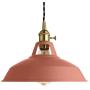 KWOKING Lighting Nordic Macaron Color Industrial Hanging Lamp Creative Modern Adjustable Metal Pendant Light Chandeliers for Living Room, Kitchen Island, Hotel, Warehouse,Study Room, Pink