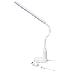 Amazon Brand – Aultra LED Desk Lamp, Nightstand Lamp for Bedroom, College Dorm, Living Room, Eye-Care Flexible Clamp Touch Sensitive, 0%-100% Dimmable Table Lamp (USB Adapter Included)