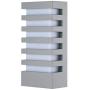 LemonBest Wall Sconce Modern Porch Light Garden Wall Lamp, Indoor Outdoor Use 15 Watts LED Wall Light Fixture for Corridor Garage Cafe Villas Hotel Lighting (Grey/Cool White)