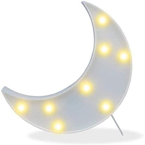 Decorative Crescent Moon Decor Light,Cute LED Nursery Night Lamp Gift-Marquee Moon Sign Wall Decor for Birthday Party,Kids Room, Living Room Decor(White) Decorative Crescent Moon Decor Light,Cute LED Nursery Night Lamp Gift-Marquee Moon Sign Wall Decor for Birthday Party,Kids Room, Living Room Decor(White)