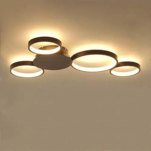 LightInTheBox Dimmable with Remote Control LED 4 Ring Ceiling Lighting Fixture Flush Mount Circular Round Chandeliers Lamp for Dining Room, Bedroom 4900LM 3000-6000K (Dimmable with Remote Control) LightInTheBox Dimmable with Remote Control LED 4 Ring Ceiling Lighting Fixture Flush Mount Circular Round Chandeliers Lamp for Dining Room, Bedroom 4900LM 3000-6000K (Dimmable with Remote Control)