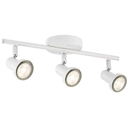 NOMA Track Lighting | Adjustable LED Ceiling Light Fixture| Perfect for Kitchen, Hallway, Living Room & Bedroom | White, 3-Light Kit