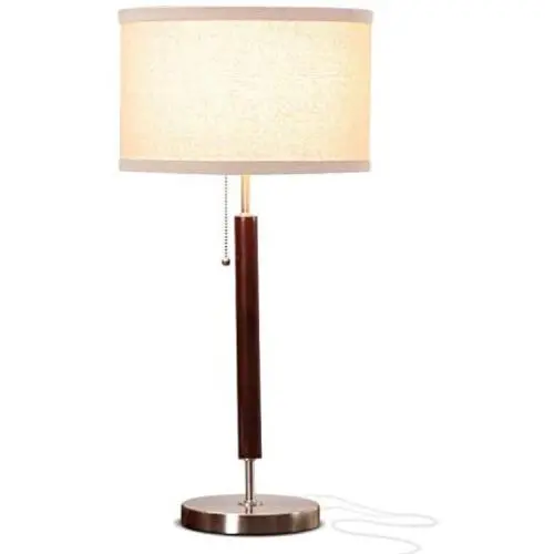 Brightech Carter Nightstand & Side Table Lamp - Contemporary Bedroom Lamp for Soft Bedside Light - Stainless Steel & Wood Finish Brightech Carter Nightstand & Side Table Lamp - Contemporary Bedroom Lamp for Soft Bedside Light - Stainless Steel & Wood Finish