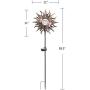 Homeimpro Sun Solar Lights Garden Outdoor,Crackle Glass Globe Stake Lights,Waterproof LED Lights for Garden,Lawn,Patio or Courtyard