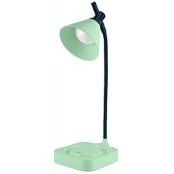 AFORTLO Battery Powered Operated Desk Lamp Light, Rechargeable Table Lamp, Macaroon 3 Color Dimmer,Stepless Brightness Dimmable,Touch Control Cordless Lamp for Bed Reading,Studying,Office (Green)