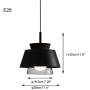 STGLIGHTING Glass Handle Pendant Lighting Swag with 15ft Plug-in UL On/Off Dimmer Switch Cord Lampshade Light Nordic Style Lamps for Living Room Bulbs Not Included 2-Pack, Macaron Black