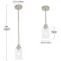 MELUCEE Mini Pendant Lights Brushed Nickel 1-Light with Clear Glass Shade, Contemporary Modern Light Fixtures Ceiling Hanging for Dining Room Kitchen Island Sink
