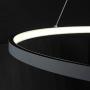 LightInTheBox Acrylic Chandelier Modern 80cm LED Ring Pendant Light with Oval 1 Ring Max 40W Chrome Ceiling Light Fixture For Study Room Office Dining Room Living Room (Black)